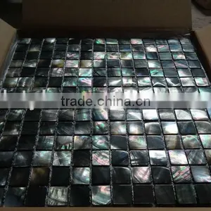 Elegant Black Lip Shell Mother of Pearl Mosaic thumbnail-1