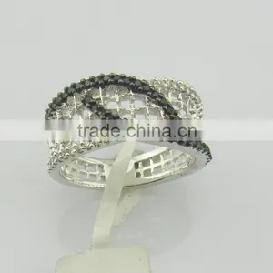 Wholesale Two-tone Plated Silver Ring Fashion Silver Jewelry Ring thumbnail-1