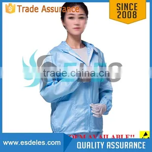 Antistatic ESD Clean Room Polyester Clothing Overcoat Smock Lab Coat Uniform Workwear Suit thumbnail-2