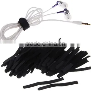 Reusable Nylon Hook Loop Cable Cord Ties Tidy Straps Organiser Black thumbnail-1
