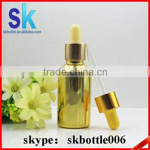30ml Gold Glass Dropper Bottle thumbnail-4