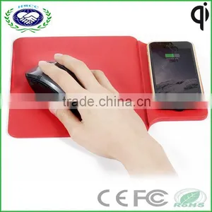 Fashional Leather Wireless Charger Mouse Pad for qi Smart Phone Wireless Charger thumbnail-1