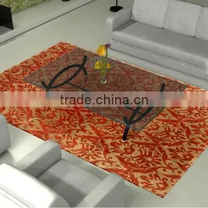 756 Red Damas Design Carpet 100% Woolen Carpets thumbnail-1