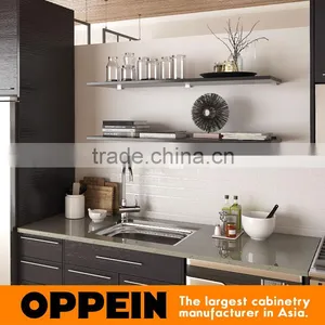New Design Melamine Finish Cupboard Wood Veneer Kitchen Cabinet thumbnail-3