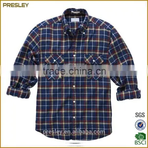 2016 Custom Made Hot Sale Yarn Dyed Fashion Casual Men Half Sleeve Shirts thumbnail-3