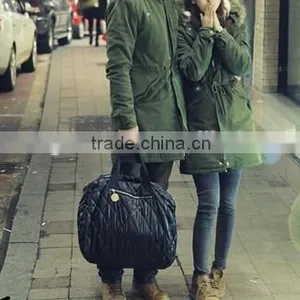 New Men Women Military Long Winter Trench Coat Jacket Hooded Parka Overcoat thumbnail-4