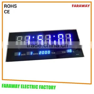 2" Red Multi-function Led Clock With Calendar,alarm,temperature thumbnail-2