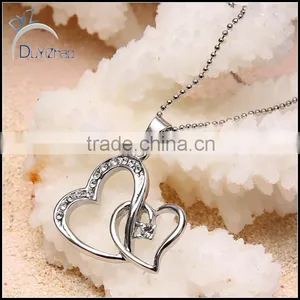 Wholesale Fashion Alloy Double Heart Shaped Pendant Designs thumbnail-3