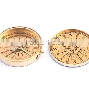 Beautiful Hampton Nautical Brass Compass -Solid Brass Edgar Allan Poe Poem Compass 13421 thumbnail-1