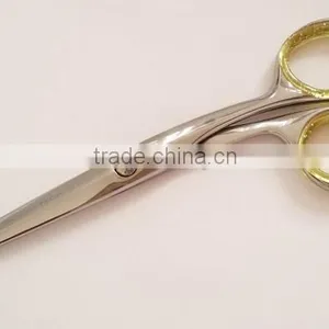 Golden Color Stainless Steel Barber Scissor/custom Golden Color Stainless Barber Scissor thumbnail-1