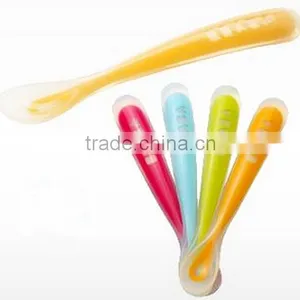 100% Food Grade Flexible Baby Silicone Spoon thumbnail-1