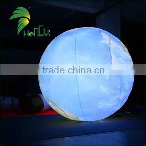 1M Diameter Party Restaurant Decoration PVC Inflatable LED Light Earth Globe Balloon thumbnail-3
