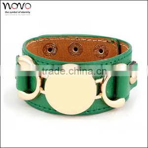 Cuff Bracelet Cheap Leather Bracelets Stainless Steel Monogram Leather Cuff Bracelet thumbnail-6