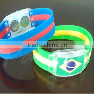 2015 HOT Promotional LED Silicone Bracelet LED Flag Bracelet thumbnail-2