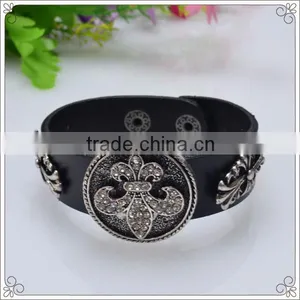 Wholesale Leather Slide Bracelet With Black Color thumbnail-1