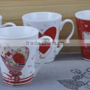 11OZ Valentine's Day Fully Decal Printed Coffee Cups, Shiny Surface Porcelain Mug, KL5002-355 thumbnail-1