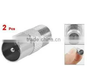 RF Adapter F Female to PAL Male 9.5mm TV S Atellite Antenna Coaxial Connector thumbnail-1