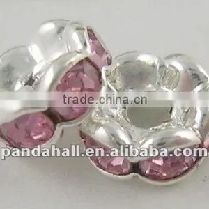 Grade "A" Rhinestone, Pink Wholesale Beads Suppliers(RSB030NF-07) thumbnail-1