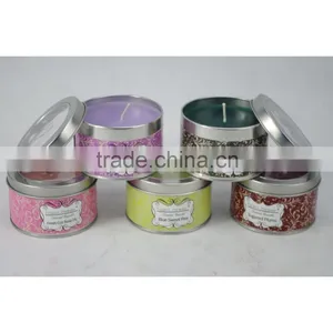 Scented Colored Tin Candle With Lid thumbnail-1