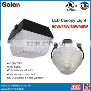 DLC LED Canopy Light 75W Retrofit Round LED Gas Station Light UL Approval,5 Years Warranty Retrofit Led Canopy Light thumbnail-1