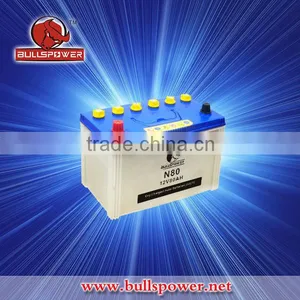 BULLSPOWER Cheap 12v Car Batteries,N80 12v 80ah Car Battery,wholesale Car Batteries thumbnail-1