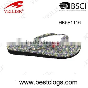 2016 New Design Women Flower Transfer Printing Flat FlipFlops Cool Outdoor Slipper Samdals thumbnail-1
