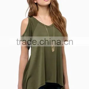 Woman's Casual Loose Sexy Strapless Cotton T Shirt thumbnail-1