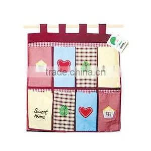 Lot of 100 Cotton Fabric Multi-Pocket Hanging Bag New thumbnail-1