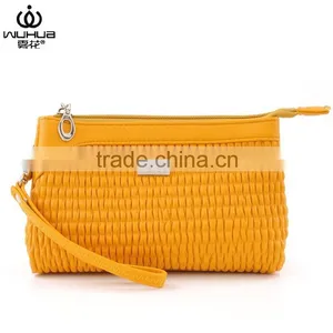 With 25 Years Manufacture Experience WUHUA Woven pu Cosmetic Bag for Ladies With Handle thumbnail-4