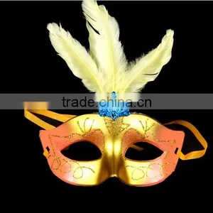 Mardi Gras Masquerade Halloween Feather Party Favor Wedding Decorations Mask thumbnail-4