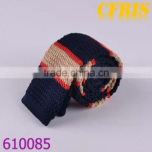 Cotton Knitted Tie,Fashion Striped Cotton Knitted Necktie thumbnail-1