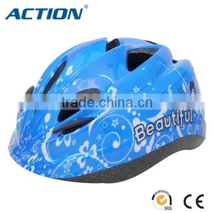 Safety Kid Bicycle Helmet Skate Helmet Black EPS Blue Shinning thumbnail-1