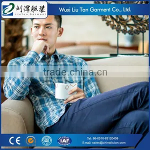 China Manufacture OEM Men Casual Check Shirts Mens Cotton Shirts thumbnail-3