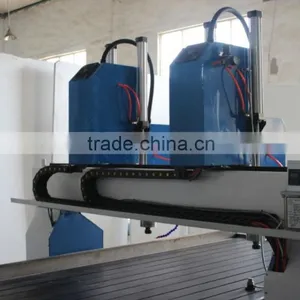 4*8 Feet 1325 Double Spindles 3D CNC Engraver With Air Cylinder for Z Holding Original NcStudio Dust Collector ZK-1325 thumbnail-2