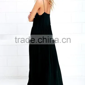 2016 Womens Fashion Evening Dresses Black Long Evening Dress Discount Evening Dresses thumbnail-4