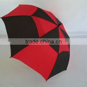 Double Layer Canopy Golf Red And Black Umbrella,Golf Umbrella thumbnail-4