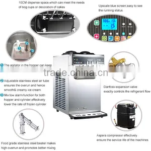 PASMO S230F Self Checking no Belt Low Noise Table Top Ice Cream Machine thumbnail-5