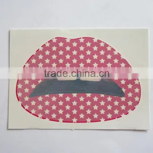 Custom Red Star Lip Temporary Tattoo Sticker Art Tattoo Sticker Factory thumbnail-3