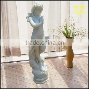European Venus White Marble Bust Girls Head Sculpture Crafts thumbnail-3