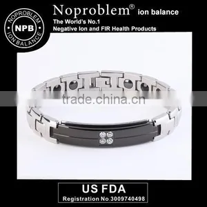 Noproblem P091 Fashion Jewelry Balance Magneitc Bead Charm Power Silver Man Bracelet thumbnail-1