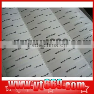 Anti-counterfeiting Residue Tamper Proof PVC Warning Label thumbnail-1