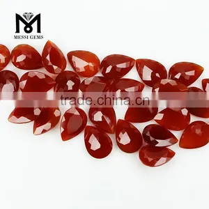 Wholesale Pear Machine Cut Natural Red Agate Gemstone Price thumbnail-6