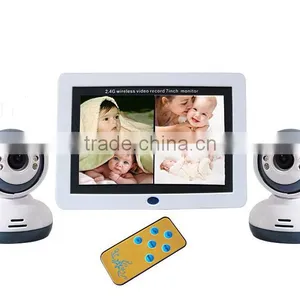 Infant Monitor Two Way Speaker 1-4 Cameras Optional Color TFT Factory Price 2.4GHz 7 Inch Baby Monitors thumbnail-2