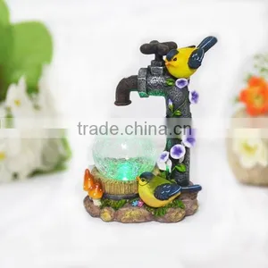 New Product Solar Resin Bird Glass Ball Lighting thumbnail-3
