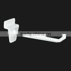 WHITE TOUGHENED PLASTIC SLAT WALL HOOKS thumbnail-2