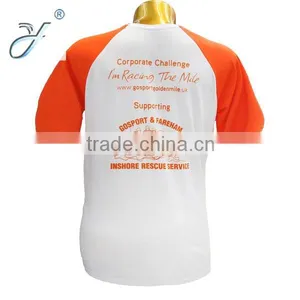 Raglan Sleeve Contrast Sleeve Men's Dry Fit Breathable Sport T Shirt thumbnail-4
