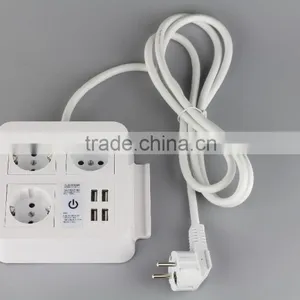 Safe to Use CE ROHS Approved 4 Usb Euro Charging Wall Sockets With Phone Holder thumbnail-3