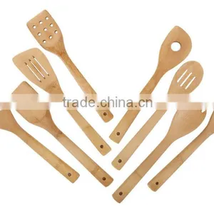 SP208 Sets of 8 Pcs Bamboo Kitchen Cooking Utensil in Bamboo Holder thumbnail-3