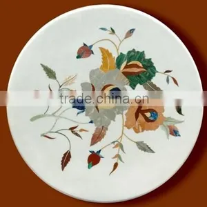 Indian Marble Inlay Table Top thumbnail-1