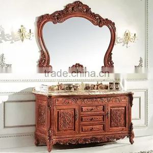WTS208FS Vintage Brown Finished Single Sink Bathroom Vanity Cabinets thumbnail-4
